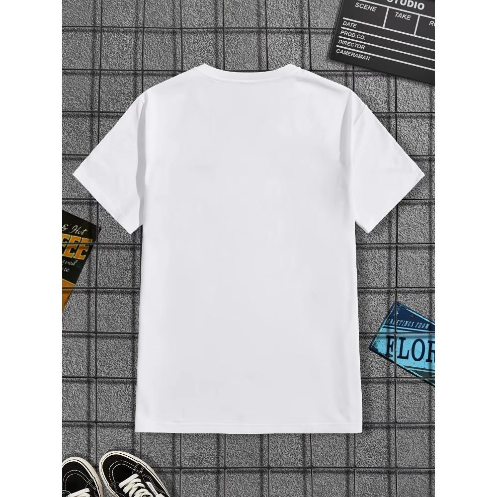 Herren T-Shirt mit Slogan-Print, kurzärmelig