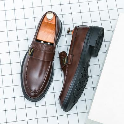 Fashion Men Luxury Laofers Formal Business Leather Shoes Fashion Bos Shoes Slip-on Office Famous Brand Driving Grom Pea Shoe Party Dress