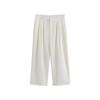 Women's Elastic Wide-leg Pants Summer High-waisted Slimming Straight-leg Pants with A Good Drape and Casual Pants