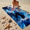 Custom Name Ultra-Soft Beach Towel with Elsa Theme,Ideal for Pool - Camping, Diving - Perfect Travel Essential, Vibrant Beach Towel.