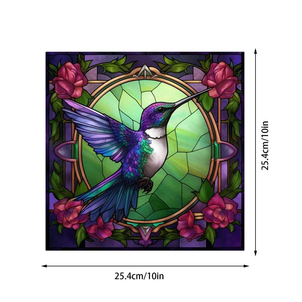 Hummingbird Window Decals Non-Adhesive Warning Sticker Double-Sided Design Decoration Tool For Home School Dormitory And Hotel