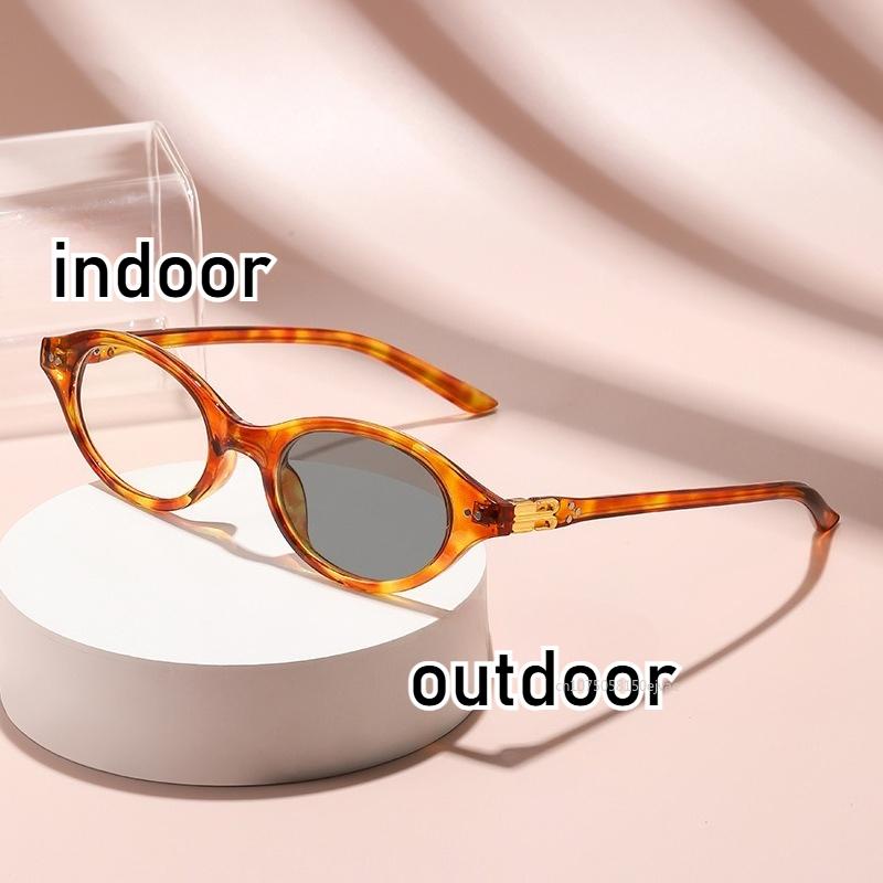 

Photochromic Myopia Eyeglasses for Women Unisex Oval Cat Eye Clear Near Sight Eyeglasses Urltra-Light Myopia Glasses 0 To -4.0 0