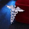 1Pc European and American Personalized Retro Angel Wing Brooch, Suit Pin, Fashionable and Creative Animal Snake Corsage,