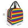 Rainbow Pride Flag Insulated Lunch Bag for Women Kids Portable Food Boxes Thermal Lunch Box Tote