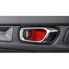 For Honda Civic 11th Up - Red Carbon Fiber Inner Door Bowl Cover Trim 4*