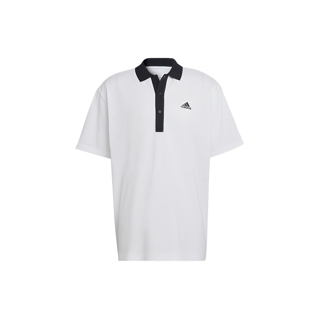 adidas Polo Shirts Men's White Polo Collar Moderate Straight Fit HY5516