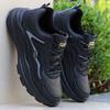 Autumn men's shoes waterproof leather shoes men's lightweight sports shoes soft sole casual running shoes dad shoes