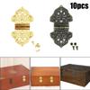 10Pcs 53x28mm Antique Decorative Hinges Wood Box Furniture Door Hardware Hot