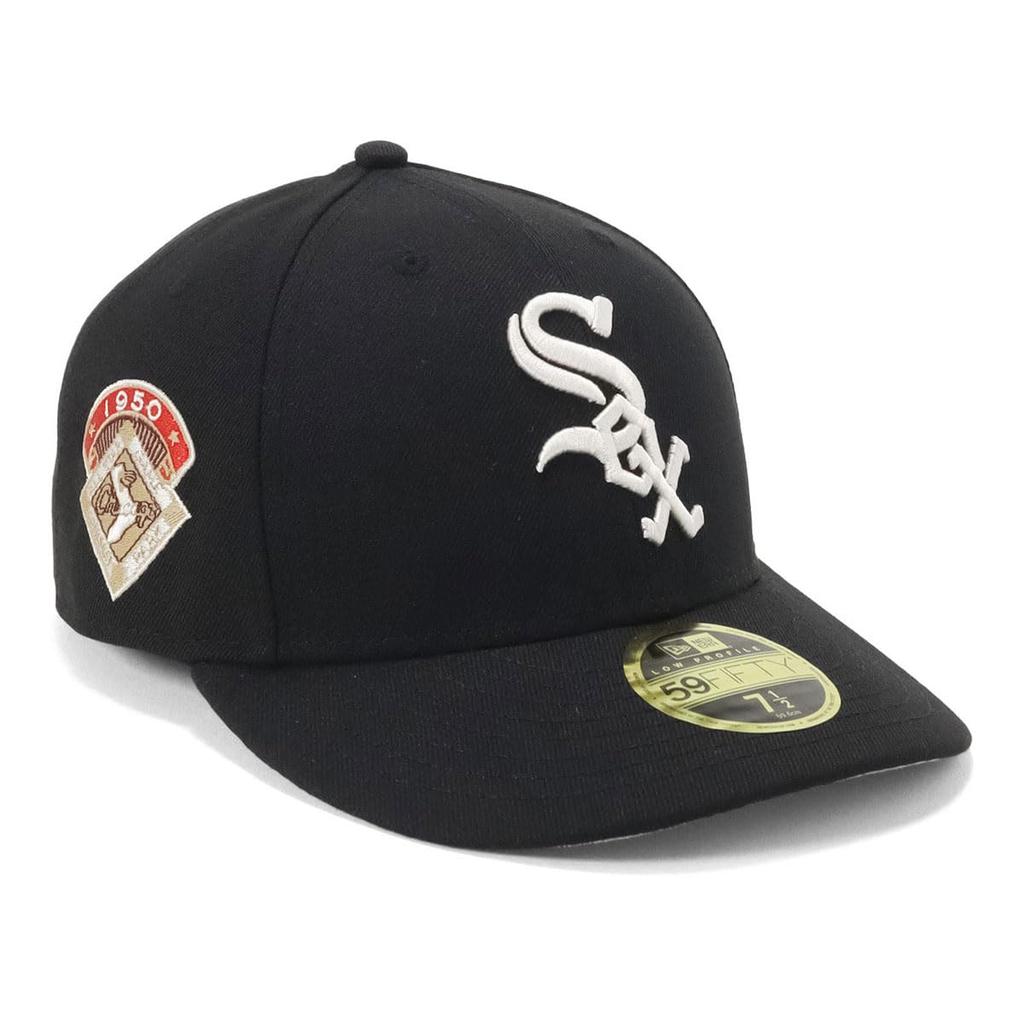 New Era LP 59FIFTY Cap MLB Chicago White Sox CWS Black with Side Patch and Under Exclusive to and Stylish Streetwear Travel Sun Protection (70845386