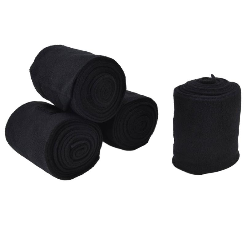 4Pcs Horse Leg Warp Self Adhesive Breathable Wear Resistant Animal Leg Bandage For Cows Horses Black
