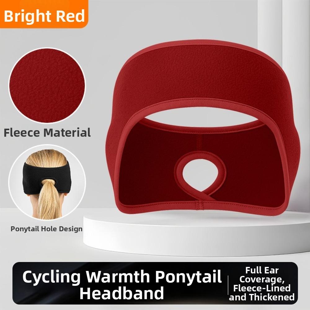 Thermal Insulation Ponytail Headband Fleece Material Sport Headband Ear Warmer Headband  Cycling