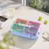 304 Stainless Large Capacity Divided Lunch Box with Odor- Compartments for Meal Prep