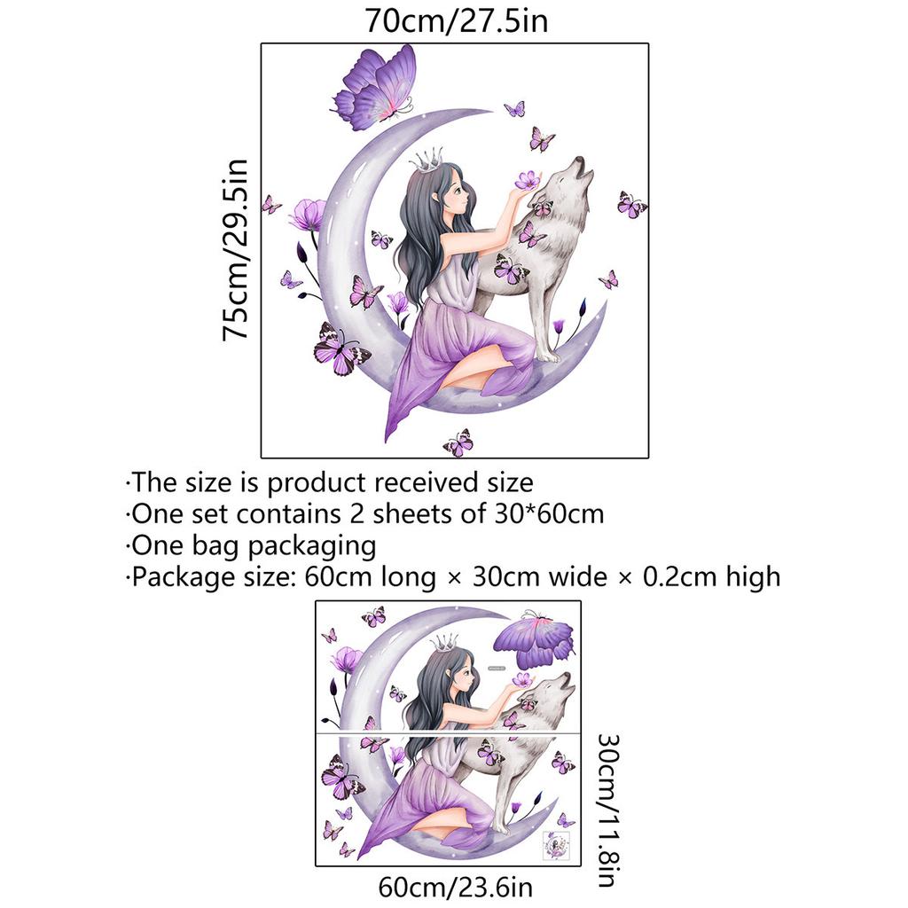 Various Kameng Fairy Flowers Butterfly Wall Stickers Living Room Bedroom Children's Room Wholesale Self-adhesive Wall Stickers Decoration