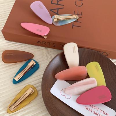 Mode Acetat Haarspangen Schlicht Elegant Bunt Einfarbig Damen Haarspangen Mädchen Haarspangen Haarschmuck Neu