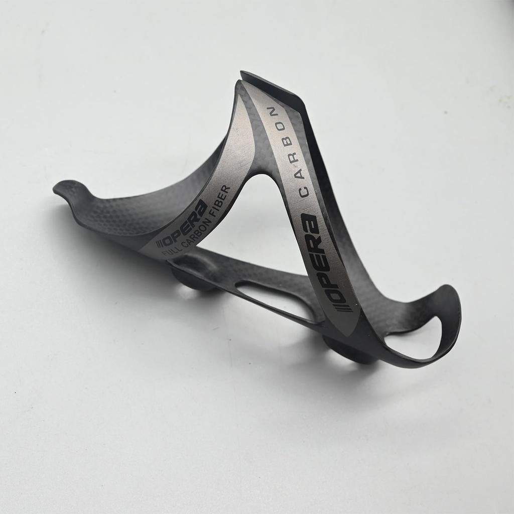 OPERA Carbon Bicycle Bottle Cages and Bottle Carbon and for Road and Mountain Set Holders, Fiber, Ultra-Lightweight, Strong, Flexible, Bikes, 2-Piece
