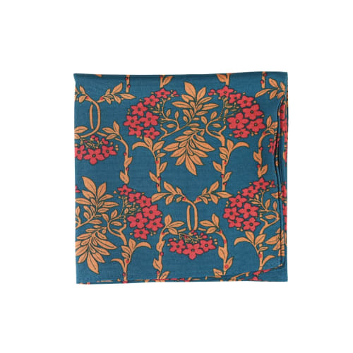 DDintex FLORET LONDON Vintage Cloth, Rayon, Nouveau Mayflower Brown, 50x50cm, Liberty Print