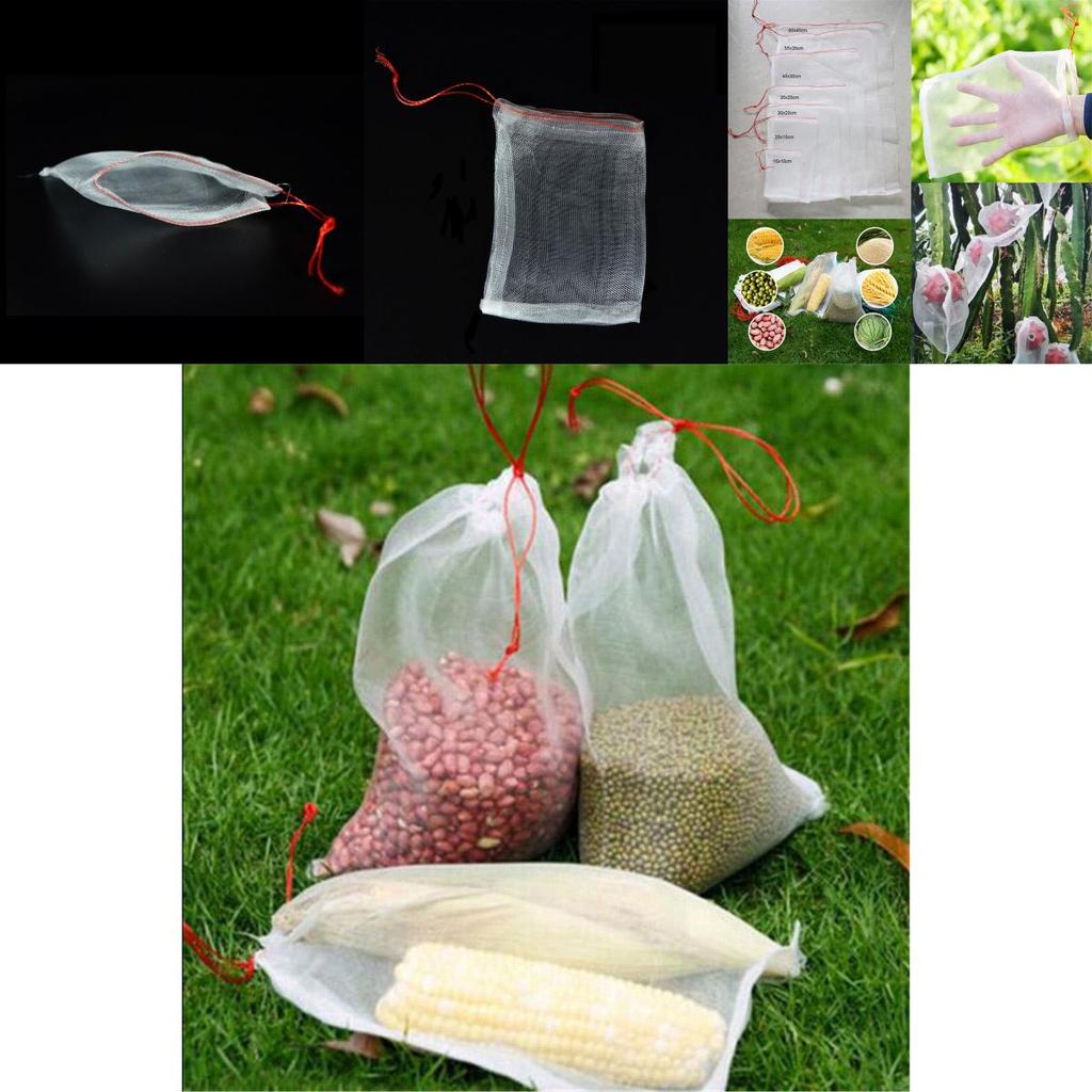 Durable Garden Plant Drawstring Net Bags Keep Insects And Pests Away From Fruits