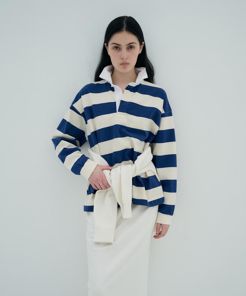 Jeonggamseutyudio Stripe Rugby T-Shirts_3 Color