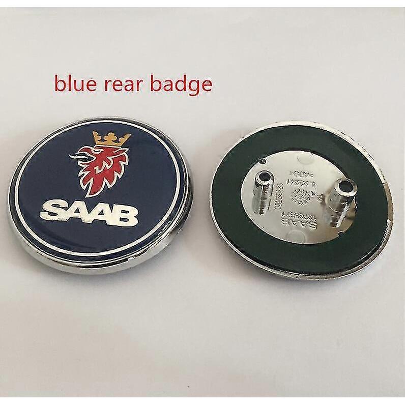 1 pz 3D 68mm Saab Auto Griglia Cofano Anteriore Cofano Emblema Posteriore Coda Bagagliaio Badge Adesivo Per 03-10 Bj Scs 9-3 9-5 9-2x 9-5x