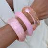 Translucent Resin Bangles Gradient Chunky Cuffs Statement Bangles Acrylic Bracelets Y2K Lovers