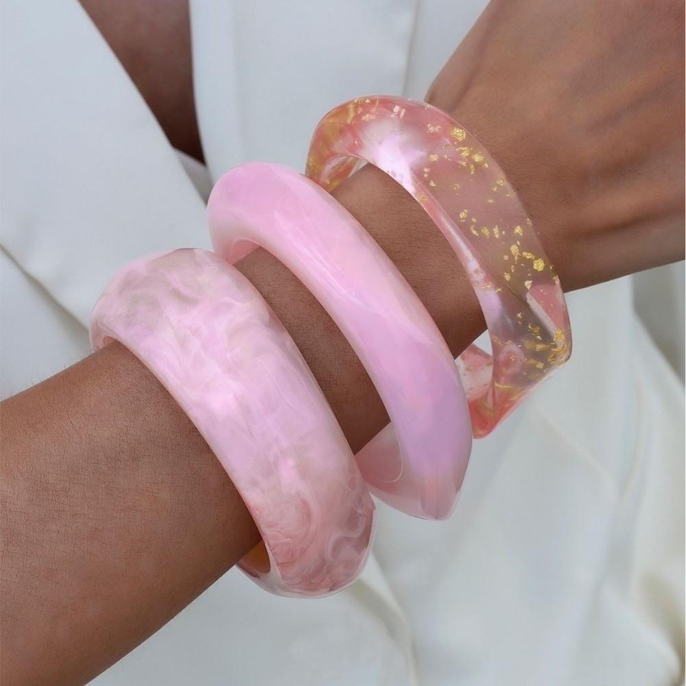 Farbverlauf Harz Armreifen Marmoriert Dicke Manschetten Statement Armreifen Acryl Armbänder Musikfestival