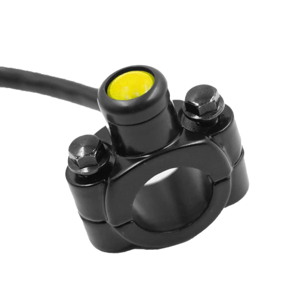 

Aluminum Alloy Interruptor Moto Parts 22mm 7/8 Motorcycle Switch Handlebar Mount Horn Headlight Strobe Momentary Switch Button жовтий