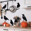 Black Halloween Crow Glass Showcase Bedroom Home Decoration Wall Stickers