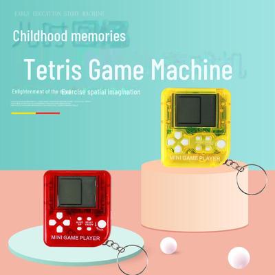 Çocuklar İçin Mini Retro Anahtarlık Tetris Oyun Konsolu