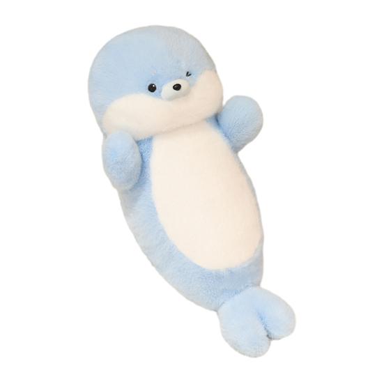 70CM Seal Doll Plush Body Pillow 70cm Soft Stuffed Elongated Seal Pillow for Sleeping Back