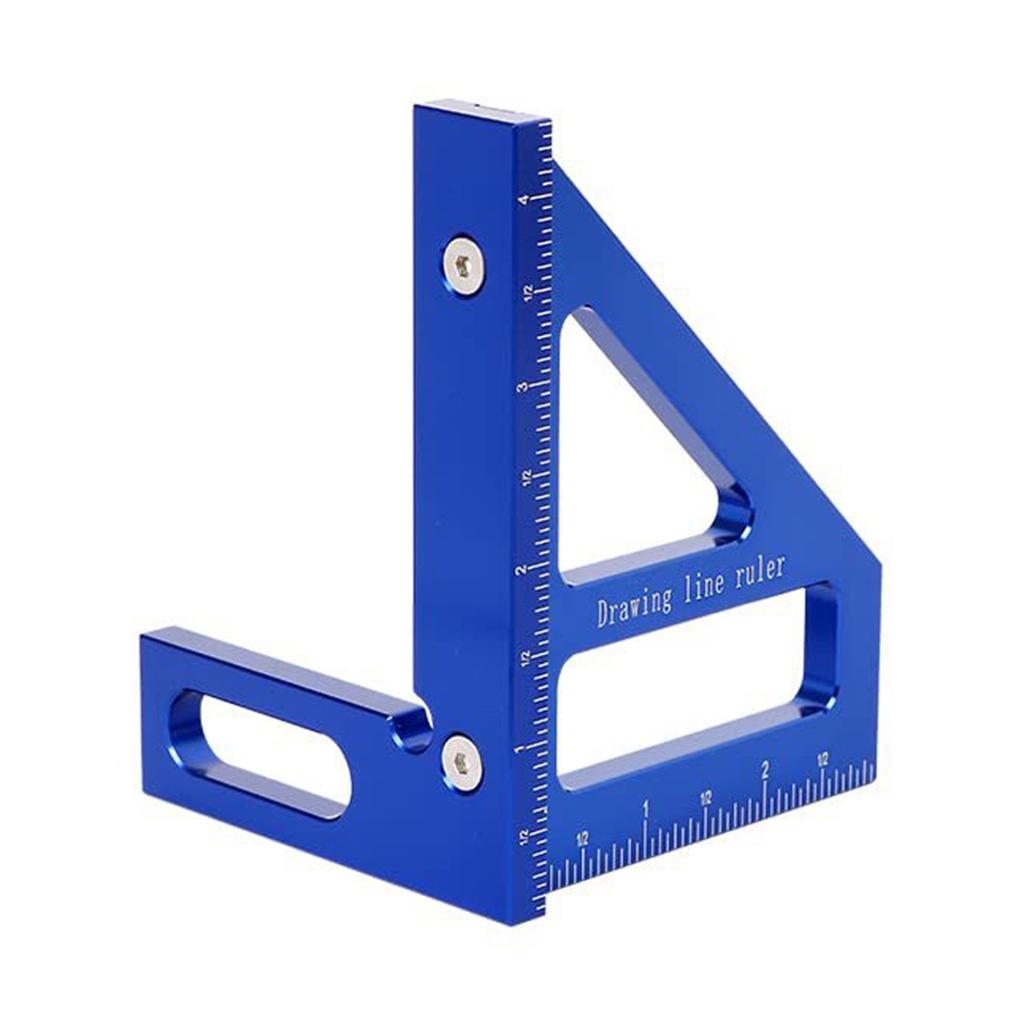 45/90 Degree Aluminum Miters Triangle Ruler Scribers High Precisions Layout Multipurpose Measuring Tool for Engineers