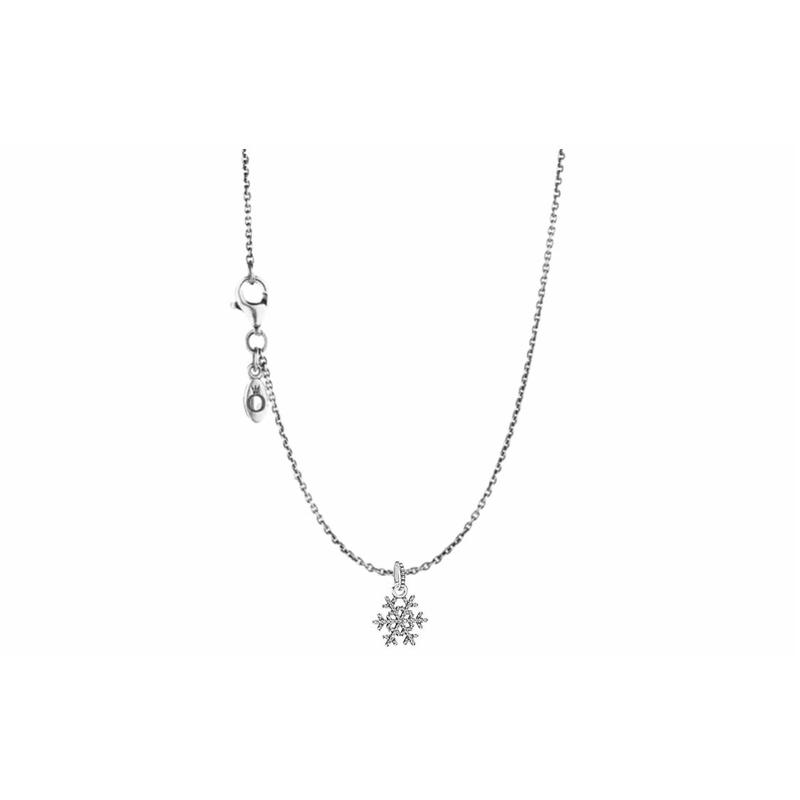 Pandora Winter Kiss Snowflake Pendant 925 Silver Pendant Unisex Couple Style 390354CZ