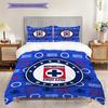 Cruz Azul Pattern Bedding Quilt Set Quilt Cover Pillowcase Home Decoration Birthday Gift (1 * Duvet Cover + 2 * Pillowcase, Without Core)