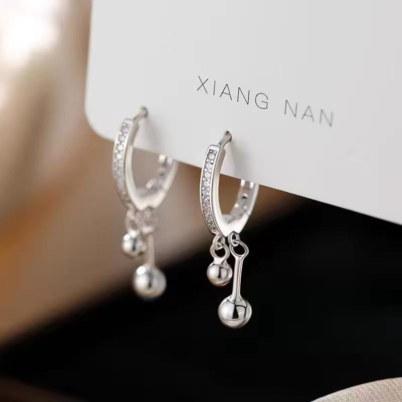 925 Sterling Silver Double Ball Stud Earrings - 2024 High-End Light Luxury for Women
