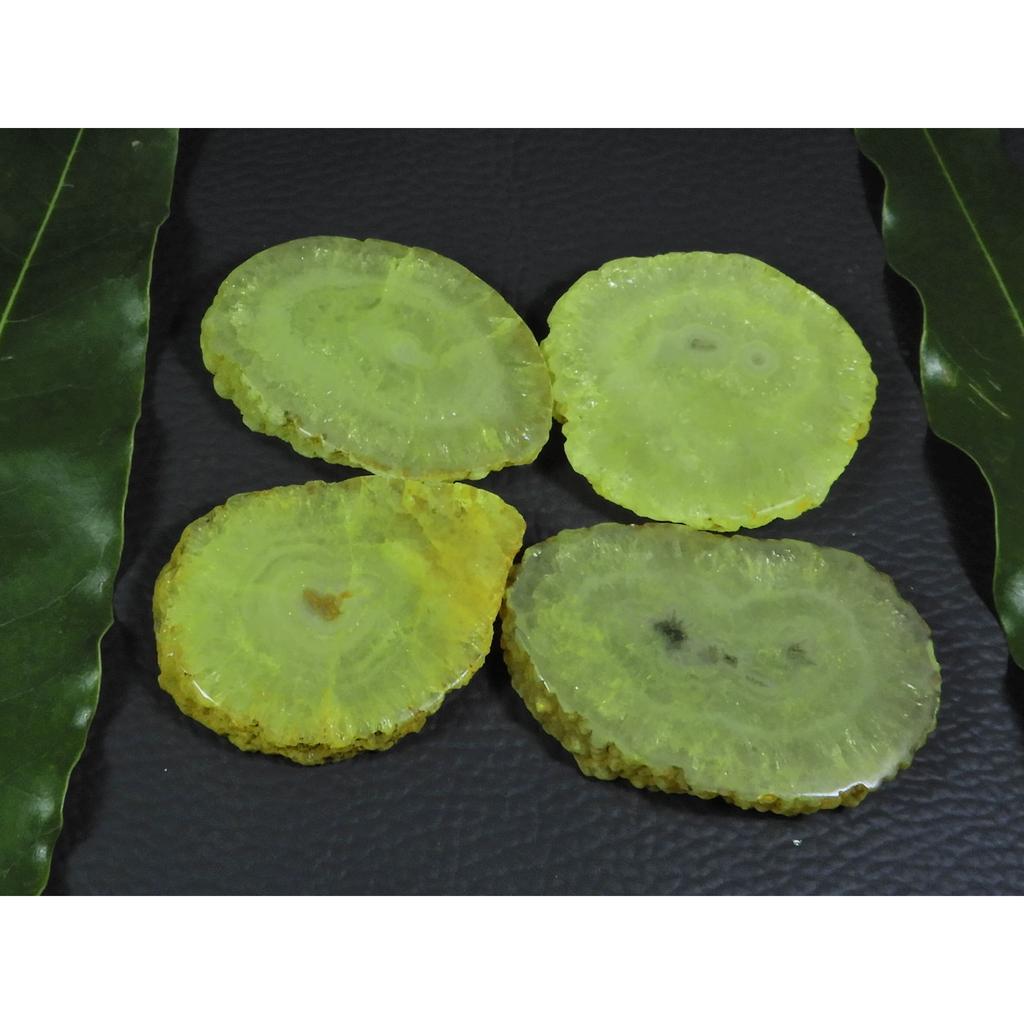 285Cts. Dyed Solar Durzy Agate 4Pcs Crystal Loose Gemstone Lot 30X40-29X45MM A-219