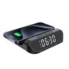 2in 1 Minimalist Style Tech Gadgets Desk Phone Holder Clock Alarm Wireless Charging 15W Wireless Charger