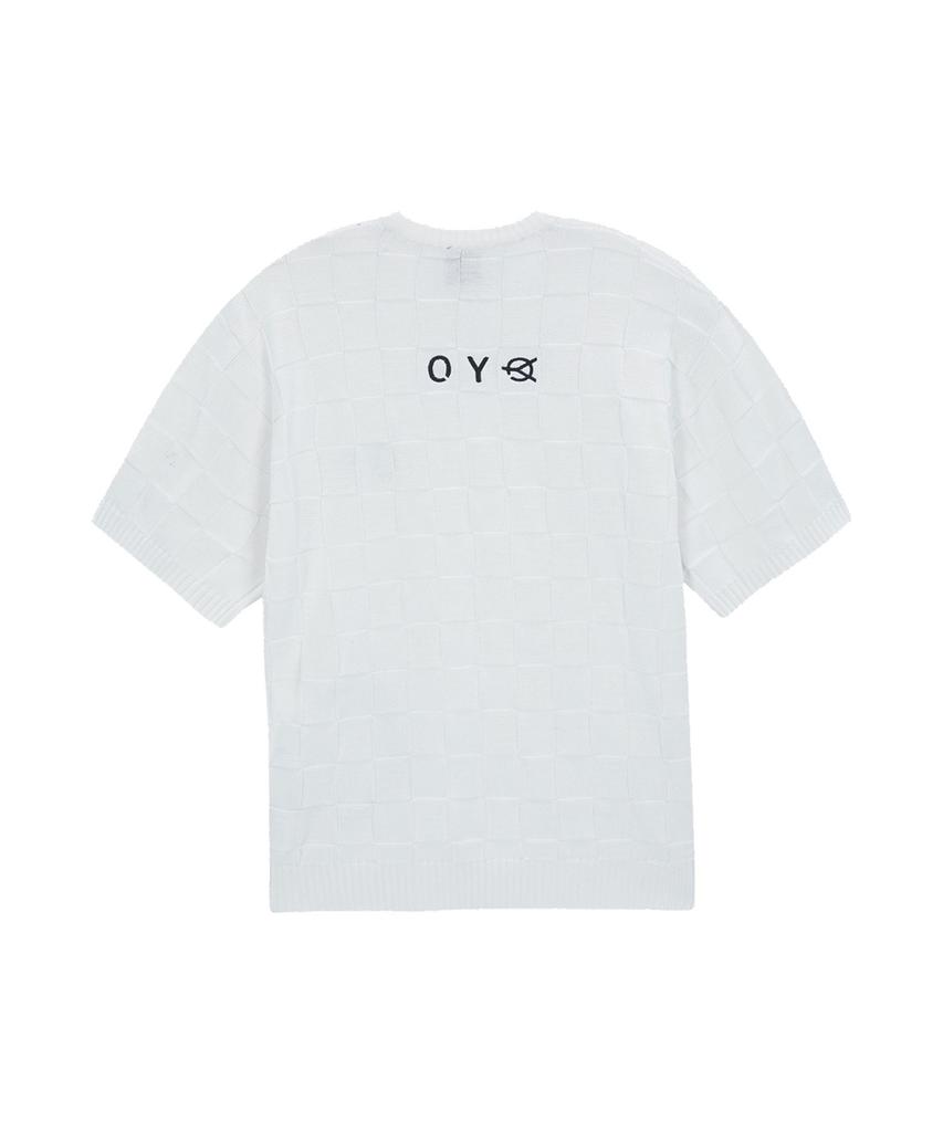 Opeunyadeu(Owai) Round Logo Square Half Knit - White