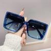 Women Sunglasses Retro Blue Outdoor Sunscreen Sunglasses Plastic Men Sun Glasses Fashion Vintage Big Frame Style Uv400