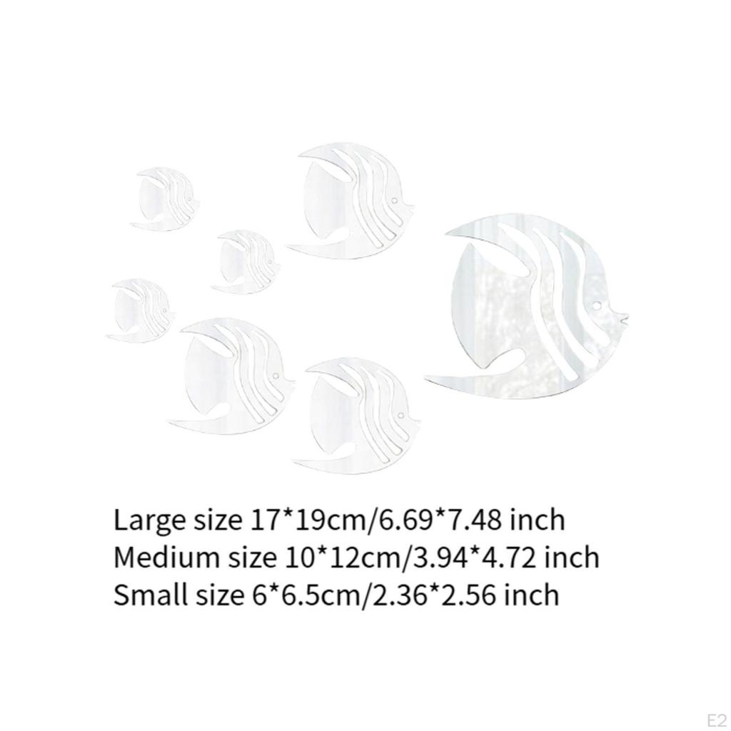 Rustic Home Serving Tray And Decorative Acrylic Mirror Fish Wall Stickers for Wedding Pantry Coffee