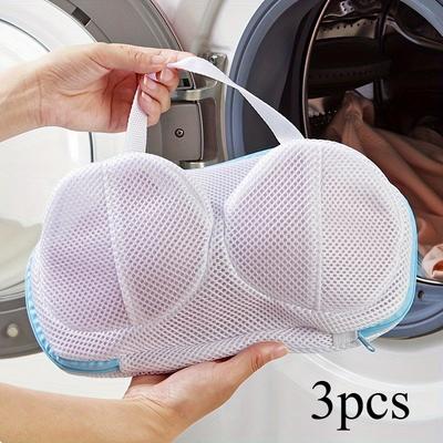 3pcs Large Mesh Laundry Bags for Family - Fine Mesh & Rust-Free Zipper - Protect Delicate Garments, Underwear & Panties - Durable & Reusable