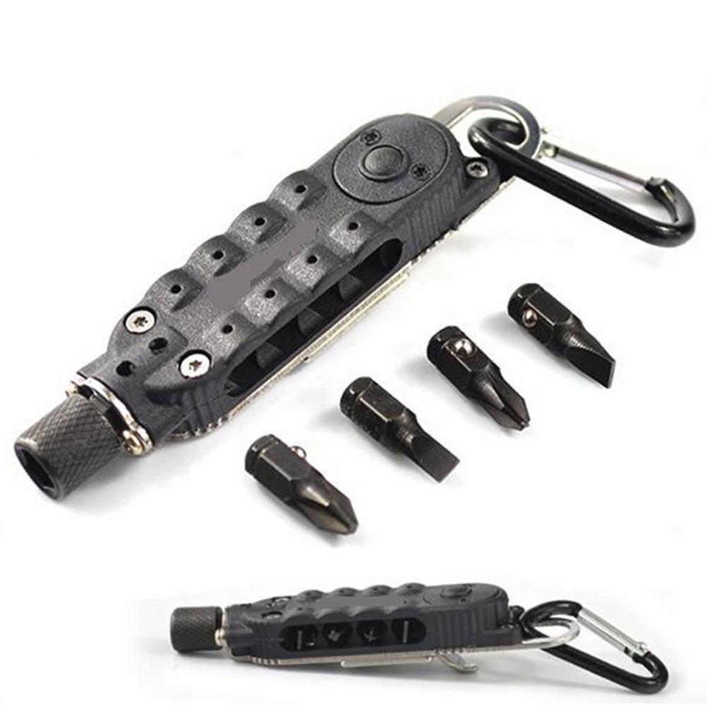 1PC Multifunctional Mini Screwdriver Outdoor EDC Keychain Shape Screwdrivers Portable Steel Repair Tool WBL
