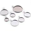 Moda 8-25mm Dimensione Interna Materiale Acciaio Inossidabile Semplice Stile V Base Cabochon Impostazione Cameo Ciondoli Vassoio Ciondolo