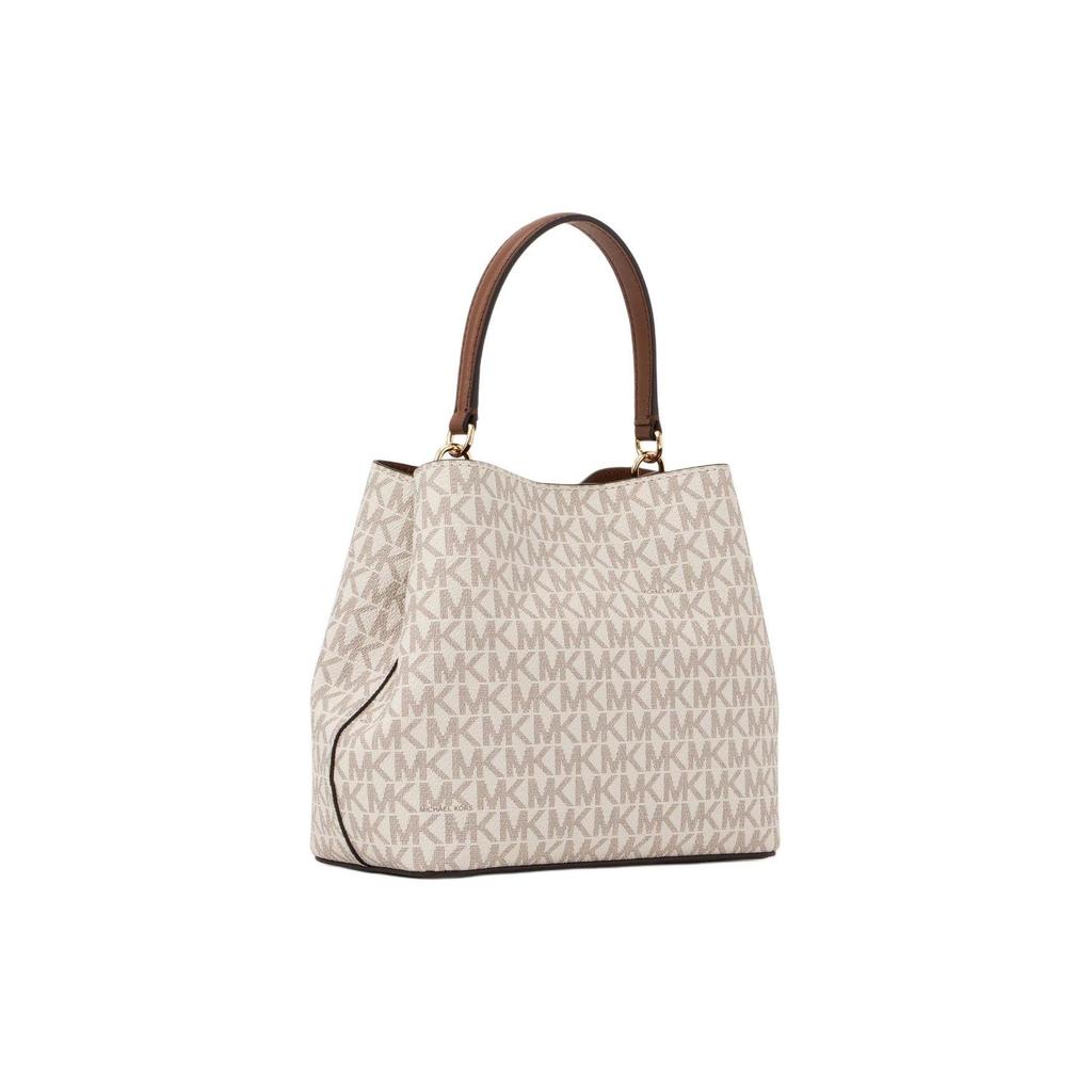 MICHAEL KORS Coated Canvas Bucket Bag, Shoulder Bag, Crossbody Bag, Handbag Small Women's Vanilla 35S4G3FM5B-VANILLA