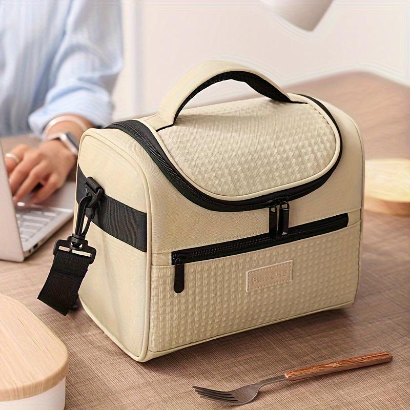 Borsa Termica Pranzo Leggera Resistente Poliestere Manico Raffinato Chiusura Lampo, Contenitore Termico Pasti Borsa Pranzo Elegante Chiusura Lampo Resistente