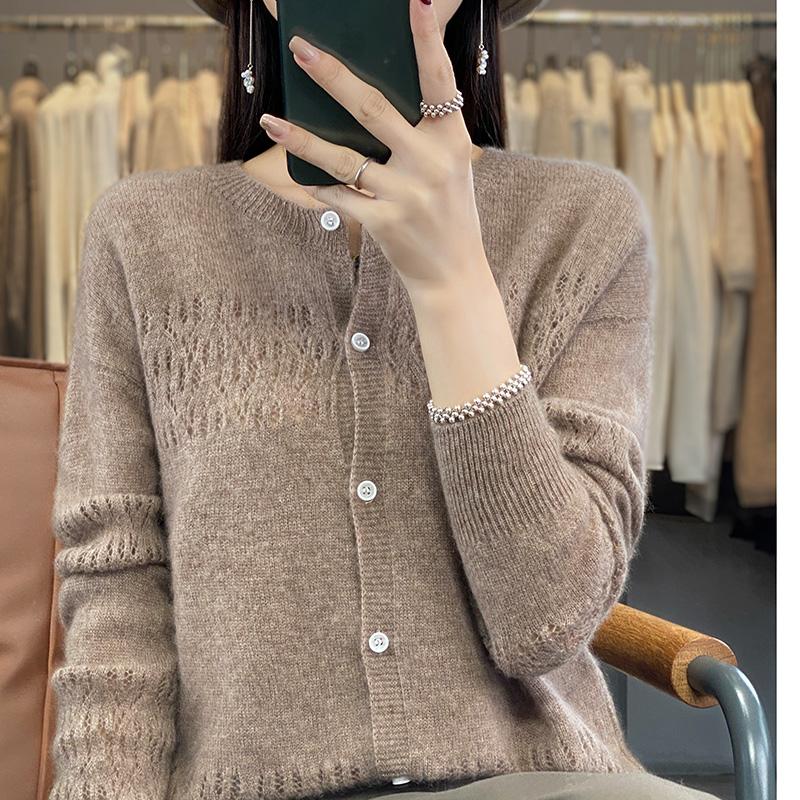 

Женский кардиган Qinghe Cashmere из 30% кашемира - Мягкий и теплый свитер из шерстяной смеси XXL