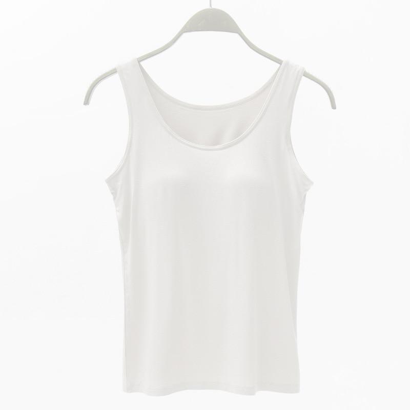 Canottino Lingerie da Donna in Modal Taglia L per l'Estate con Coppe a Cinque Dita e Spalline Larghe - Molteplici Opzioni di Colore