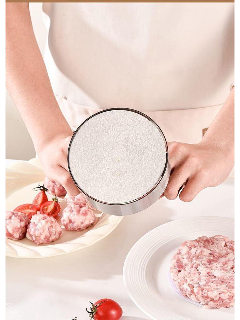 304 Stainless Steel Manual Hamburger Patty Press Mold for Kitchen