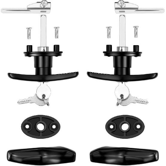 Truck Cap Latch T Handle Lock For Leer Are Matching Set Universal Truck Topper Camper Shell T-Handle Lock Complete Set Key Alike(Left & Right)