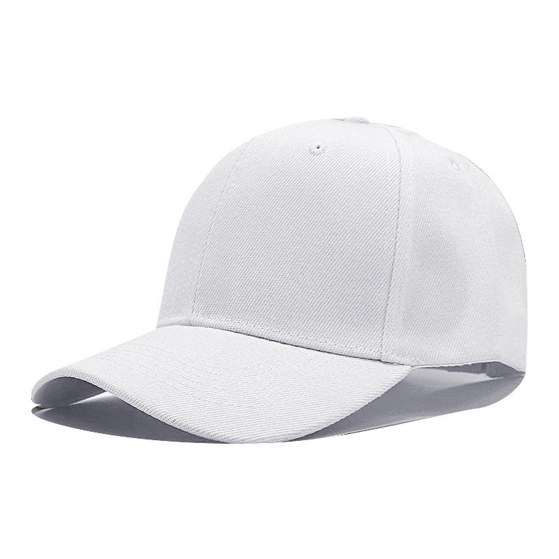 Solid color hardtop baseball cap acrylic hat hot selling versatile cap sun hat printing