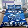 Personalizowana Pościel HC Kometa Brno, Zestaw Kołdra Poszewka na Kołdrę Poszewka na Poduszkę Domowy Prezent Urodzinowy(1 * poszwa na kołdrę + 2 * poszewki na poduszki, bez rdzenia) -HE67