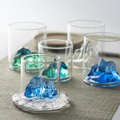 3D Mountain In Cup Transparent Glass Coffee Cup Glass Whisky Heat Resistant Tea Drink Milk Juice Cup Cups Drinking Glasses